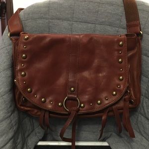 Lucky Brand Brown Leather Messenger Purse